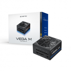 კვების ბლოკი - CHIEFTEC Vega M 850W / 80 Plus Gold / ATX 3.1 / სრულად მოდულარული / შავი