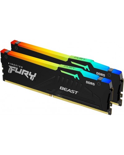 ოპერატიული მეხსიერება - Kingston FURY Beast RGB 32GB ( 2x16GB ) / 6800MT/s / DDR5
