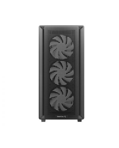 ქეისი - DeepCool CC550 4F / 4x 120 მმ ARGB ფანი / ATX - Micro-ATX - Mini-ITX / ნაწრთობი მინა / შავი