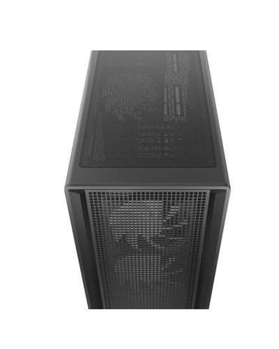 ქეისი - DeepCool CC550 4F / 4x 120 მმ ARGB ფანი / ATX - Micro-ATX - Mini-ITX / ნაწრთობი მინა / შავი