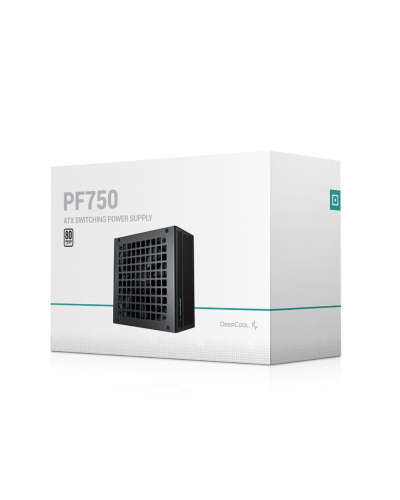 კვების ბლოკი - DeepCool PF750 / 750W / 80 Plus White / ATX 12V 2.4 / შავი