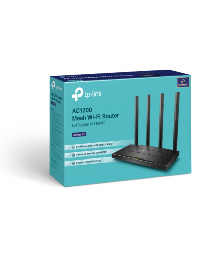 Wi-Fi როუტერი - TP-Link Archer C6 / AC1200 / MU-MIMO / Dual-Band