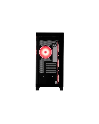 ქეისი - 2E Gaming Fantom GK701B / 4x 120 მმ ARGB ფანი / Mini-ITX - Micro-ATX / ARGB კონტროლერი პულტით / ნაწრთობი მინა / შავი