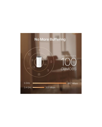 Wi-Fi Mesh სისტემა - TP-Link Deco M4 / AC1200 / 2-ცალიანი / სახლის სრული Wi-Fi დაფარვა