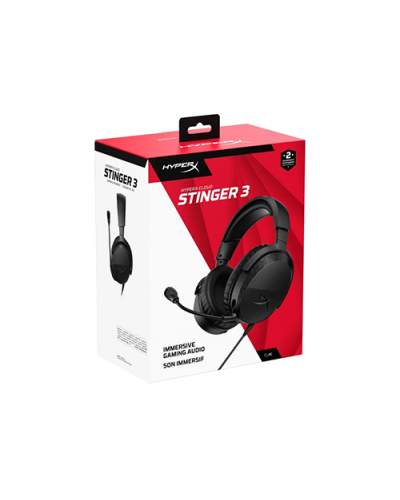 ყურსასმენი - HyperX Cloud Stinger 3 / სადენიანი / Over-Ear / Gaming / AUX / შავი