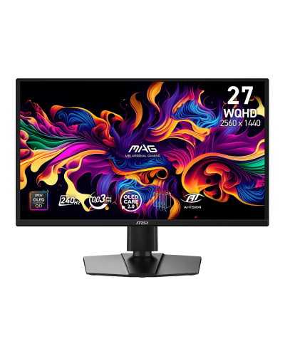 მონიტორი - MSI MAG 272QP QD-OLED X24 / 26.5" / QD-OLED / WQHD / 240Hz / 0.03ms / შავი