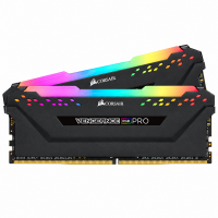 ოპერატიული მეხსიერება - CORSAIR VENGEANCE RGB PRO 16GB (2x8GB) / DDR4 / 3600MHz / CL18 / RGB / შავი