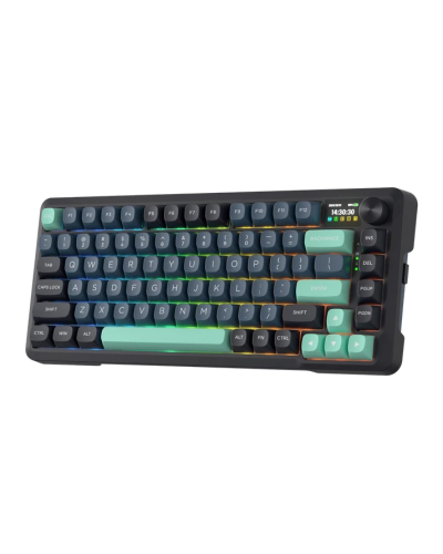კლავიატურა - Redragon Behemoth Pro K724GBG-RGB-PRO / მექანიკური / 2.4GHz Wireless + Bluetooth 5.0 + USB Type-C / RGB / Mint Mambo Linear Switch / 75%