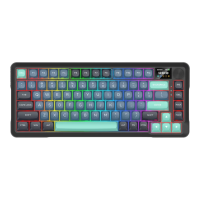 კლავიატურა - Redragon Behemoth Pro K724GBG-RGB-PRO / მექანიკური / 2.4GHz Wireless + Bluetooth 5.0 + USB Type-C / RGB / Mint Mambo Linear Switch / 75%