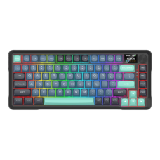 კლავიატურა - Redragon Behemoth Pro K724GBG-RGB-PRO / მექანიკური / 2.4GHz Wireless + Bluetooth 5.0 + USB Type-C / RGB / Mint Mambo Linear Switch / 75%