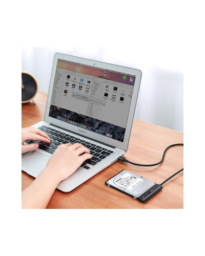 USB-A to SATA III ადაპტერი - UGREEN CM321 (70609) / USB 3.0 / 5Gbps / 2.5" SATA SSD/HDD / 50 სმ / შავი