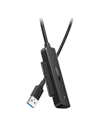 USB-A to SATA III ადაპტერი - UGREEN CM321 (70609) / USB 3.0 / 5Gbps / 2.5" SATA SSD/HDD / 50 სმ / შავი