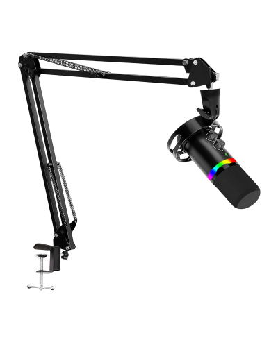 მიკროფონი სტრიმინგისთვის - Redragon GM307 Solara / USB / Dynamic / 48kHz / RGB / ფერი: შავი