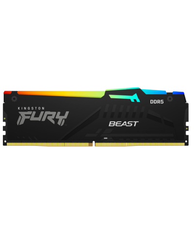 ოპერატიული მეხსიერება – Kingston FURY Beast RGB KF556C36BBEA-16 / DDR5 / 16GB / 5600MHz / CL36 / RGB / შავი