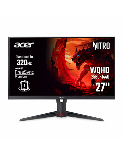 მონიტორი - Acer Nitro XV270UF3bmiiprx / 27" / IPS / WQHD / 320Hz / 0.5ms / შავი