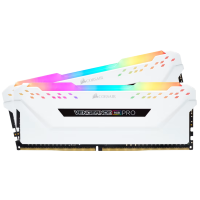 ოპერატიული მეხსიერება – Corsair Vengeance RGB PRO 16GB (2×8GB) / DDR4 / 3200MHz / CL16 / RGB / თეთრი