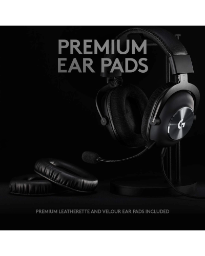 ყურსასმენი - Logitech PRO X Gaming Headset / სადენით / DTS 7.1 / 320 გრამი / შავი