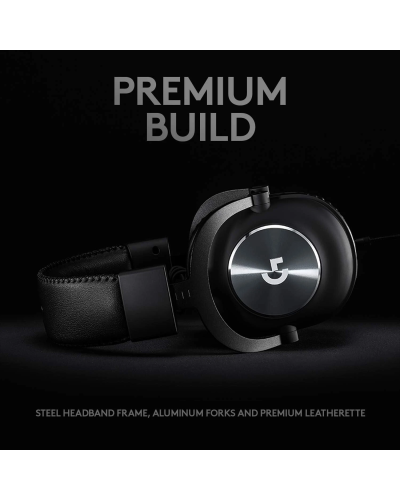 ყურსასმენი - Logitech PRO X Gaming Headset / სადენით / DTS 7.1 / 320 გრამი / შავი