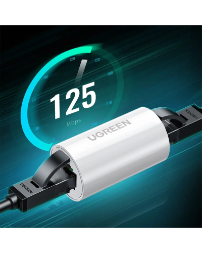 RJ45 ქსელის გამაგრძელებელი ადაპტერი - UGREEN NW116 (20391) / 8P8C Female / Anti-Thunder