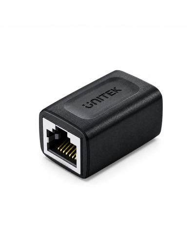 RJ45 ქსელის გამაგრძელებელი ადაპტერი - UNITEK A1026BK / 1 In 1 Out / შავი