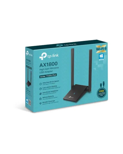 Wi-Fi 6 USB ადაპტერი - TP-Link Archer TX20U Plus / AX1800 / Dual Band / USB 2.0