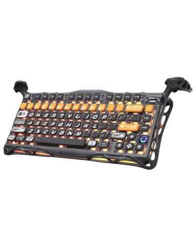 კლავიატურა - GravaStar Mercury K1 Pro / მექანიკური / უსადენო + სადენიანი / RGB / Kailh Speedy Mint Switch / 75%