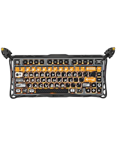 კლავიატურა - GravaStar Mercury K1 Pro / მექანიკური / უსადენო + სადენიანი / RGB / Kailh Speedy Mint Switch / 75%