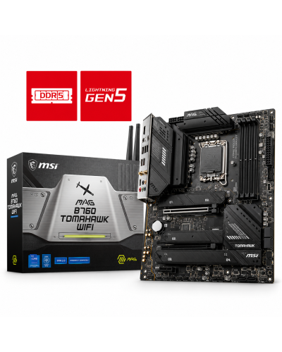 დედადაფა - MSI MAG B760 TOMAHAWK WIFI / Intel B760 / LGA 1700 / DDR5 / Wi-Fi / Bluetooth / ATX