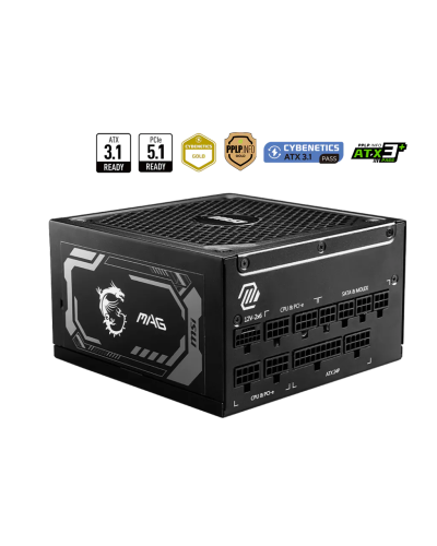 კვების ბლოკი - MSI MAG A1250GL PCIE5 / 1250W / 80 Plus Gold / ATX / Fully Modular / შავი