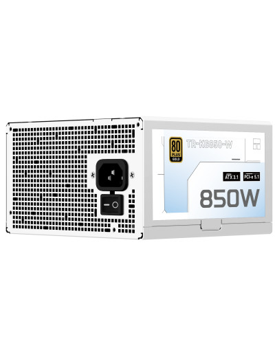 კვების ბლოკი - THERMALRIGHT TR-KG-850-W / 850W / 80 Plus Gold / ATX 3.1 / Fully Modular / თეთრი