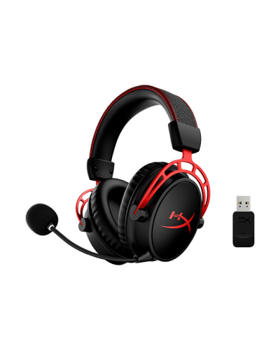 ყურსასმენი - HyperX Cloud Alpha Wireless / უსადენო / Gaming / USB 2.4 GHz / 300 საათამდე / შავი-წითელი