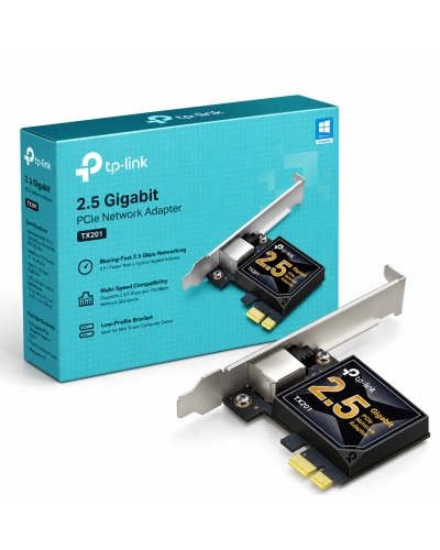 PCIe ქსელის ადაპტერი - TP-Link TX201 / 2.5 Gigabit Ethernet / 2.5Gbps / RJ45