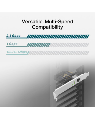PCIe ქსელის ადაპტერი - TP-Link TX201 / 2.5 Gigabit Ethernet / 2.5Gbps / RJ45