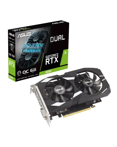 ვიდეობარათი - ASUS Dual GeForce RTX 3050 OC 6GB / 96-Bit / GDDR6