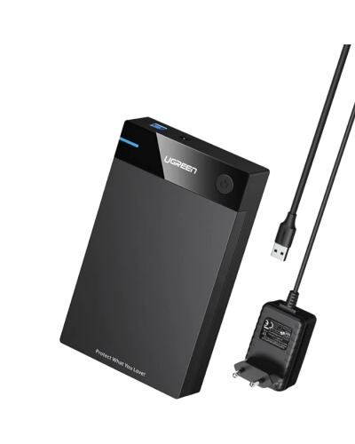 UGREEN US222 (50422)  3.5 Inch HDD Enclosure SSD SATA USB 3.0 power Adapter