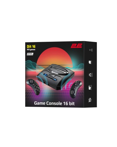 2E Game console, 16bit, 2 wireless gamepad, HDMI, 913 games 2E16BHDWS913