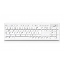 Genius SlimStar 130 Slim Keyboard USB White / კლავიატურა