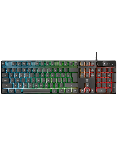 კლავიატურა Trust GXT835, Wired, RGB, USB, Gaming Keyboard, Black
