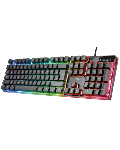 კლავიატურა Trust GXT835, Wired, RGB, USB, Gaming Keyboard, Black