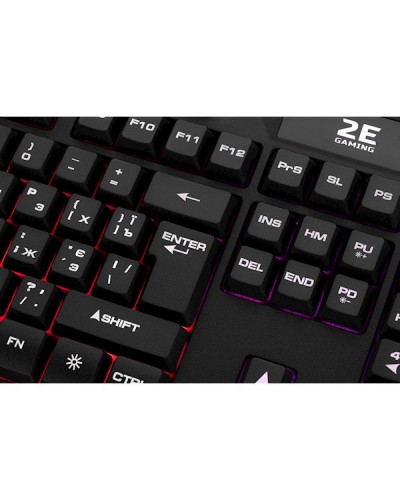 კლავიატურა 2E 2E-KG340UBK KG330 LED, USB, Wired Gaming Keyboard, Black