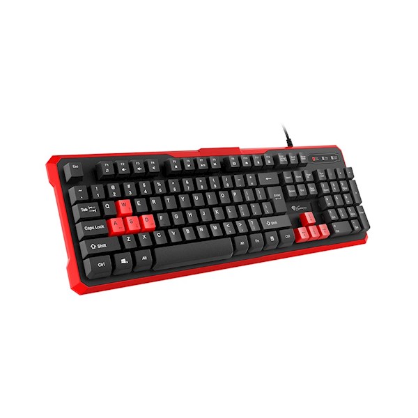 კლავიატურა Genesis Gaming Keyboard Rhod 110 US Layout wired Windows 10, Android 2.2 O.S, Windows 8, Linux, Windows 7, Vista, XP Red, Black