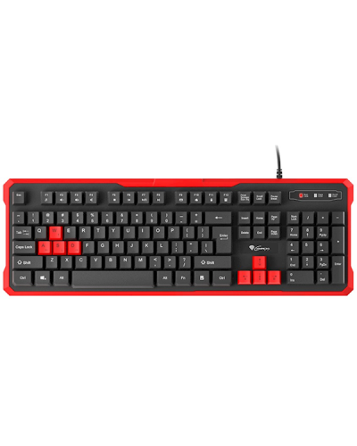 კლავიატურა Genesis Gaming Keyboard Rhod 110 US Layout wired Windows 10, Android 2.2 O.S, Windows 8, Linux, Windows 7, Vista, XP Red, Black