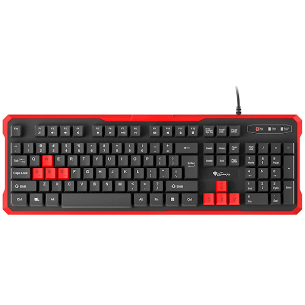 კლავიატურა Genesis Gaming Keyboard Rhod 110 US Layout wired Windows 10, Android 2.2 O.S, Windows 8, Linux, Windows 7, Vista, XP Red, Black