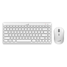 კლავიატურა LuxeMate Q8000,RU,White, Genius Wireless Slim Keyboard + Mouse, USB