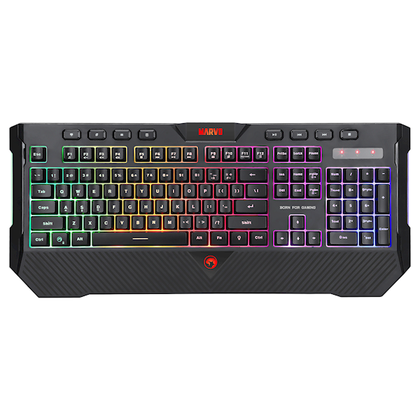 კლავიატურა Marvo K656 Wired Gaming Keyboard Membrane Black