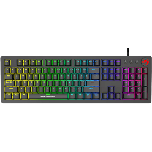 მექანიკური კლავიატურა Marvo KG917, Wired, RGB, Gaming Keyboard, Black