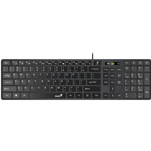 კლავიატურა SlimStar 126 Genius Slim Keyboard RU USB Black