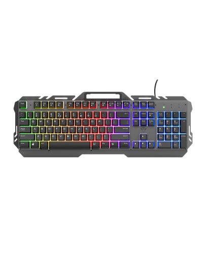 კლავიატურა Trust 23796 GXT 853 ESCA Metal Rainbow LED Gaming Keyboard Wired USB-A Black