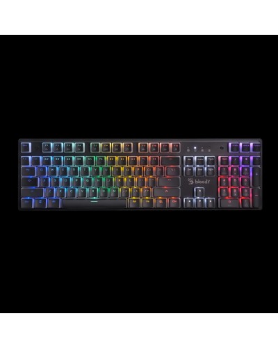მექანიკური კლავიატურა Bloody S510R Mechanical Switch Keyboard, USB (Pudding Black) (US+Russian)