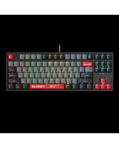 მექანიკური კლავიატურა Bloody S87 Hot-swappable RGB TKL Mechanical Keyboard USB (Energy Red) (US+Russian)